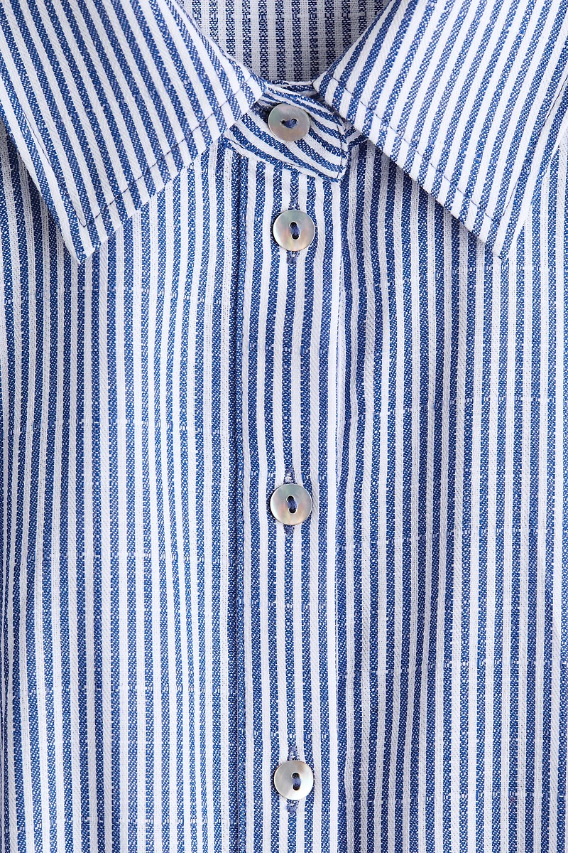 Robe chemise avec ceinture à nouer