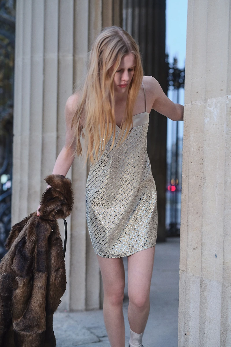 Embellished Slip Dress