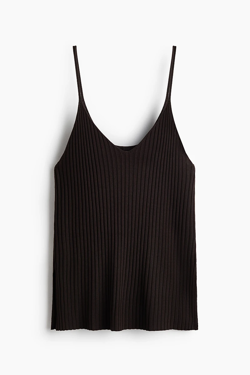 Rib-Knit Viscose Top
