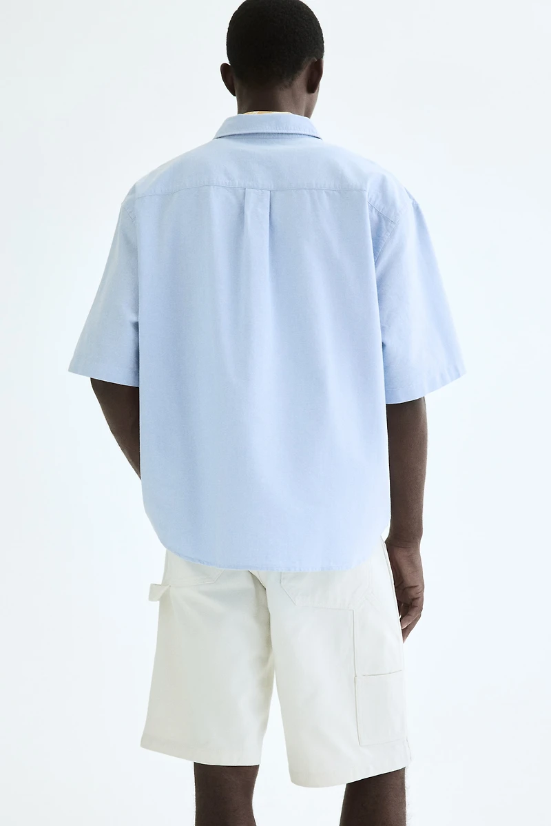 Relaxed-Fit Short-Sleeved Oxford Shirt