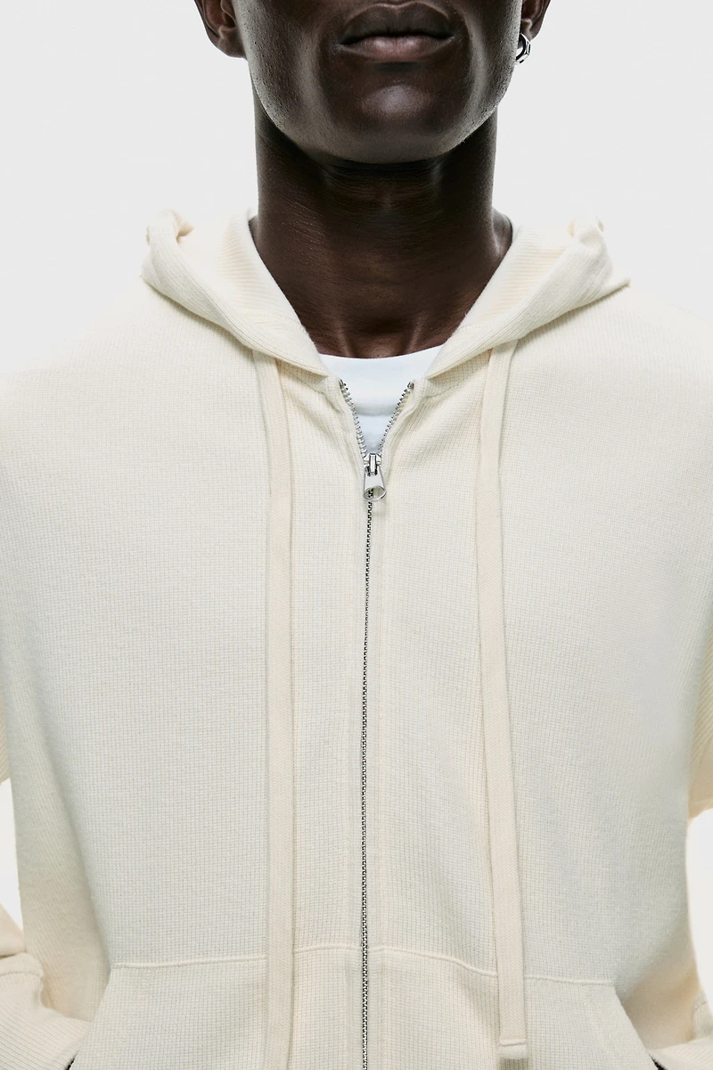 Loose-Fit Jersey Hooded Jacket