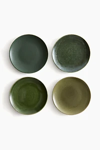 4-Pack Medium-Sized Stoneware Plates