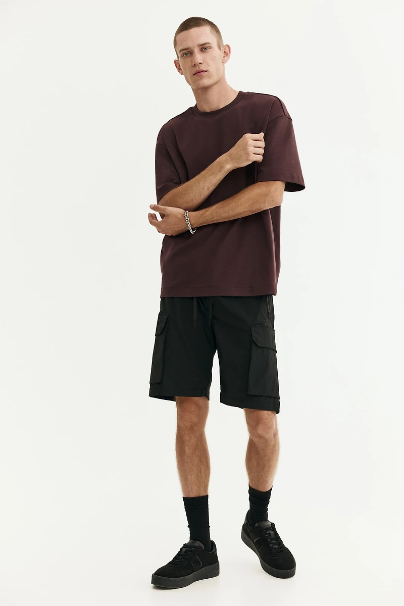 Regular-Fit Nylon Cargo Shorts