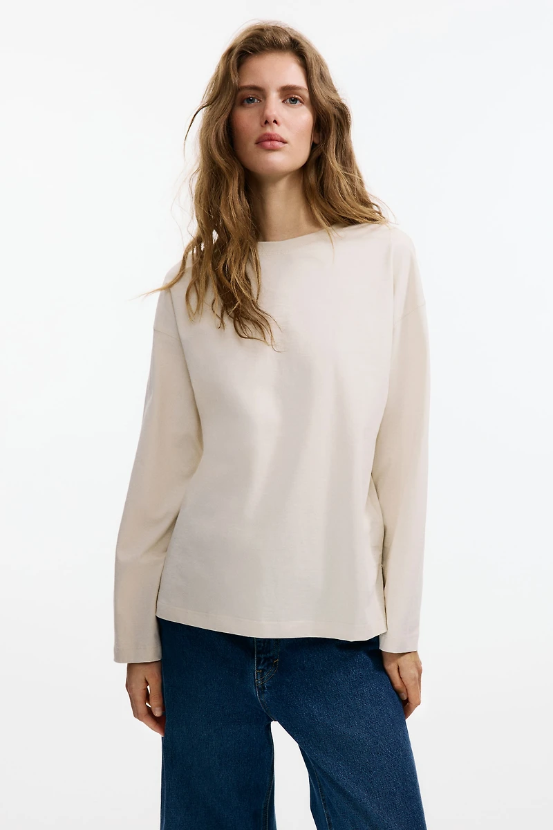 Long-Sleeved Cotton Top