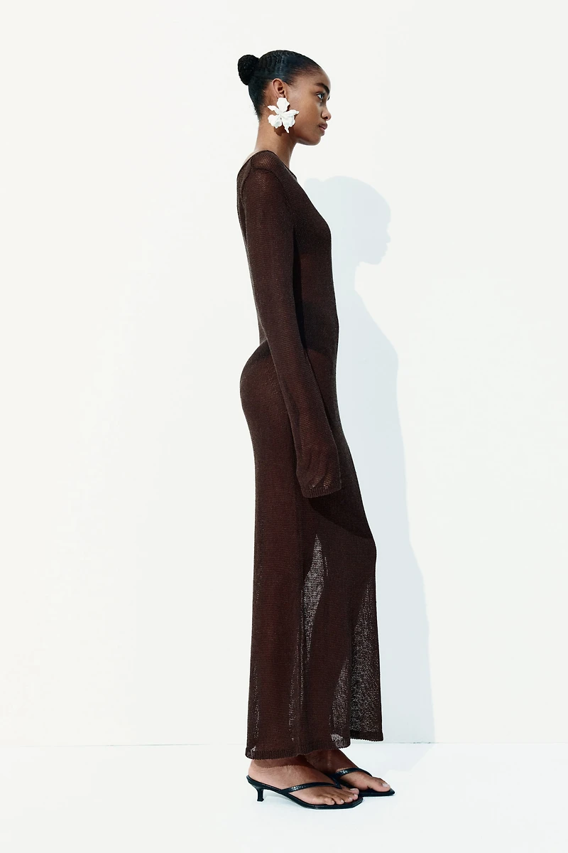 Robe en tricot de soie mélangée