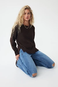 Jean taille basse évasé