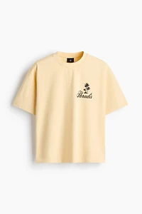 T-shirt imprimé décontracté en coton