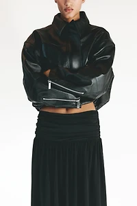 Bubble-Hem Jersey Skirt