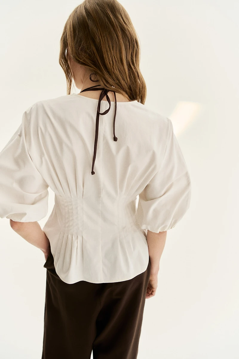 Blouse cintrée en coton