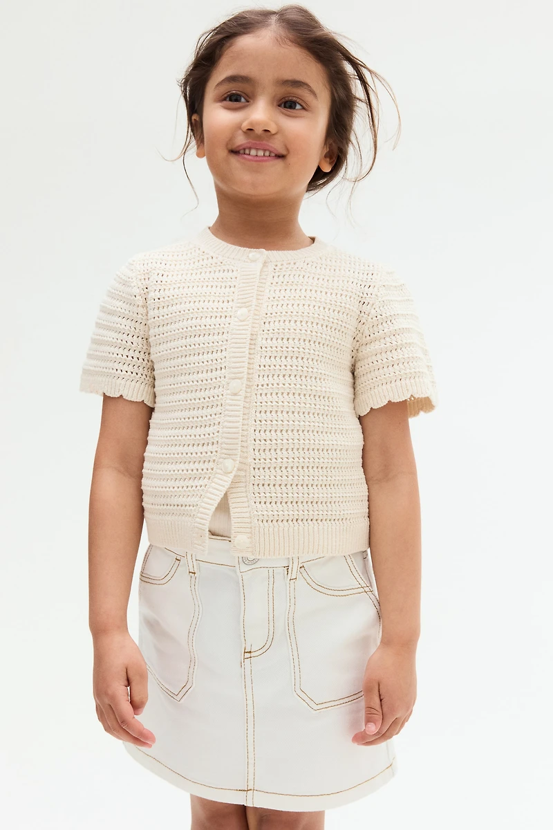 Jupe en twill de coton