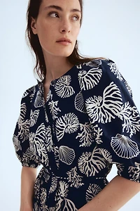 Puff-Sleeved Dress