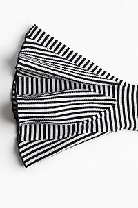 Trumpet-Sleeved Ribbed Top