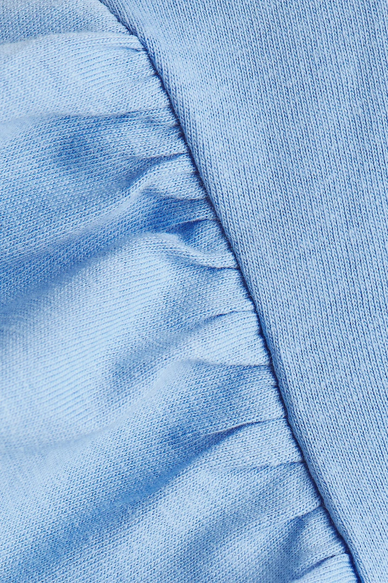 Flutter-Sleeved Cotton Top