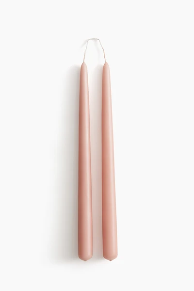 Lot de 2 bougies effilées