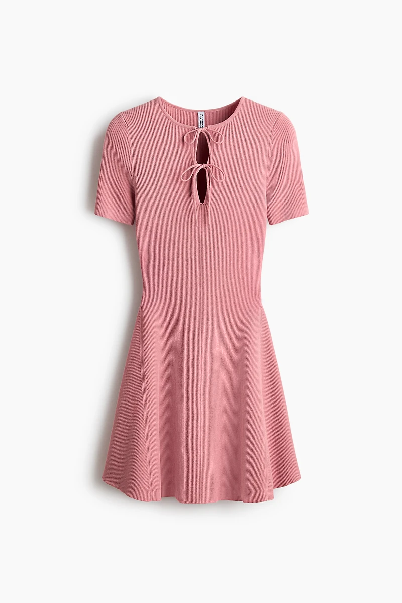 Minirobe en tricot côtelé