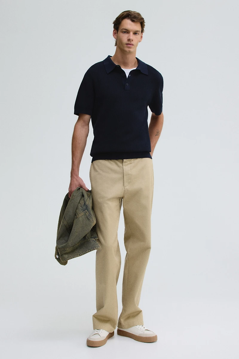 Regular-Fit Knit Polo Shirt