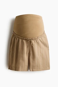 MAMA Linen-Blend Shorts
