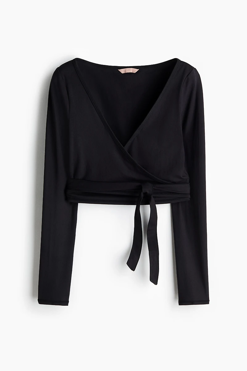 Brushed Jersey Wrap Top