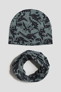 2-piece Beanie and Tube Scarf Set