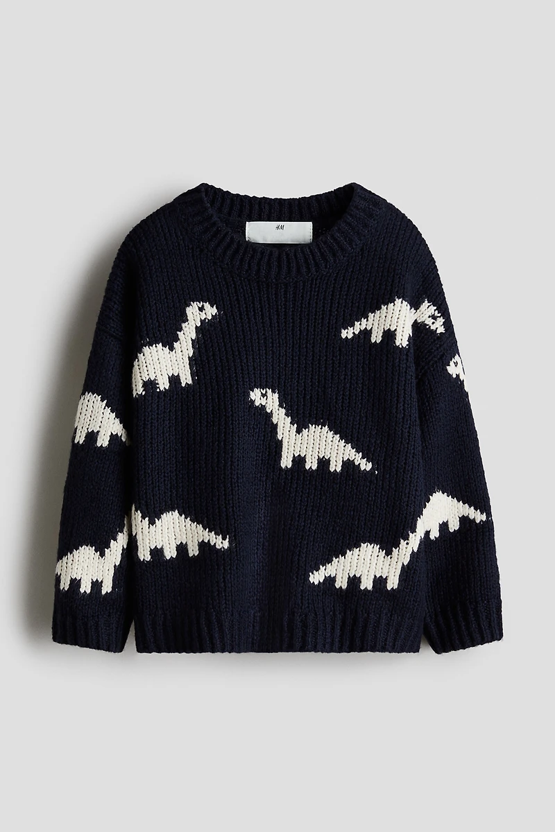 Jacquard-Knit Sweater