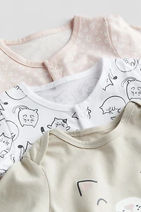 3-pack Cotton Jersey Pajama Jumpsuits