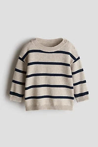 Jacquard-Knit Cotton Sweater