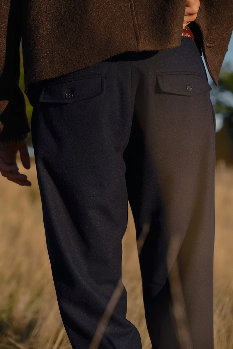 Regular Fit Felted Pants