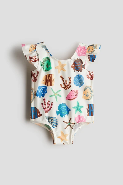 Frill-trimmed swimsuit