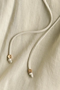 Oversized Cotton-Blend Blouse