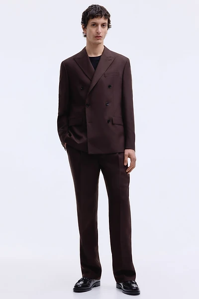 Regular-Fit Wool-Blend Suit Pants