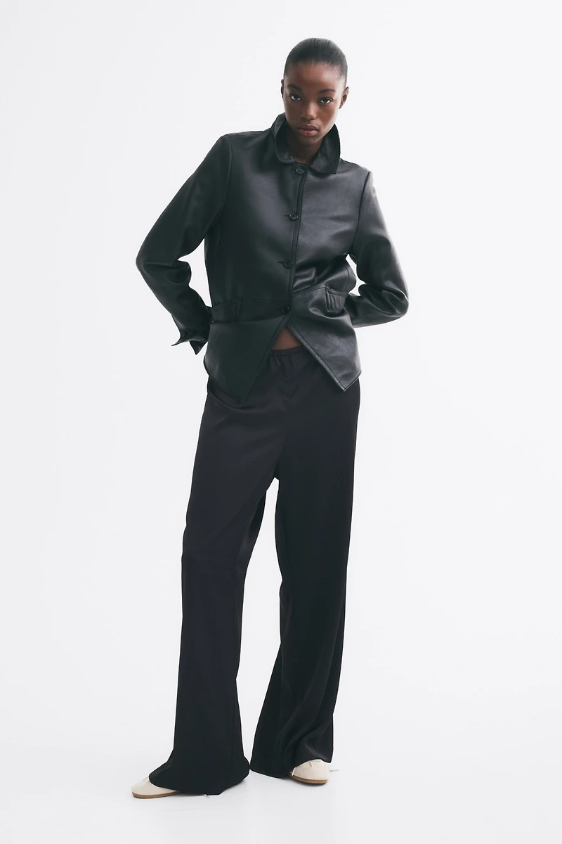 Pantalon large en satin