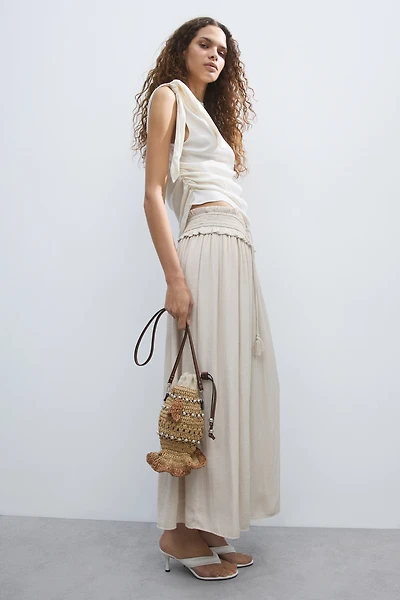 Tasseled Maxi Skirt