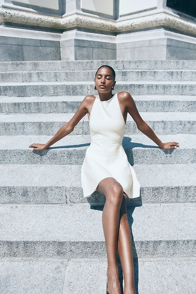 Robe en tricot côtelé