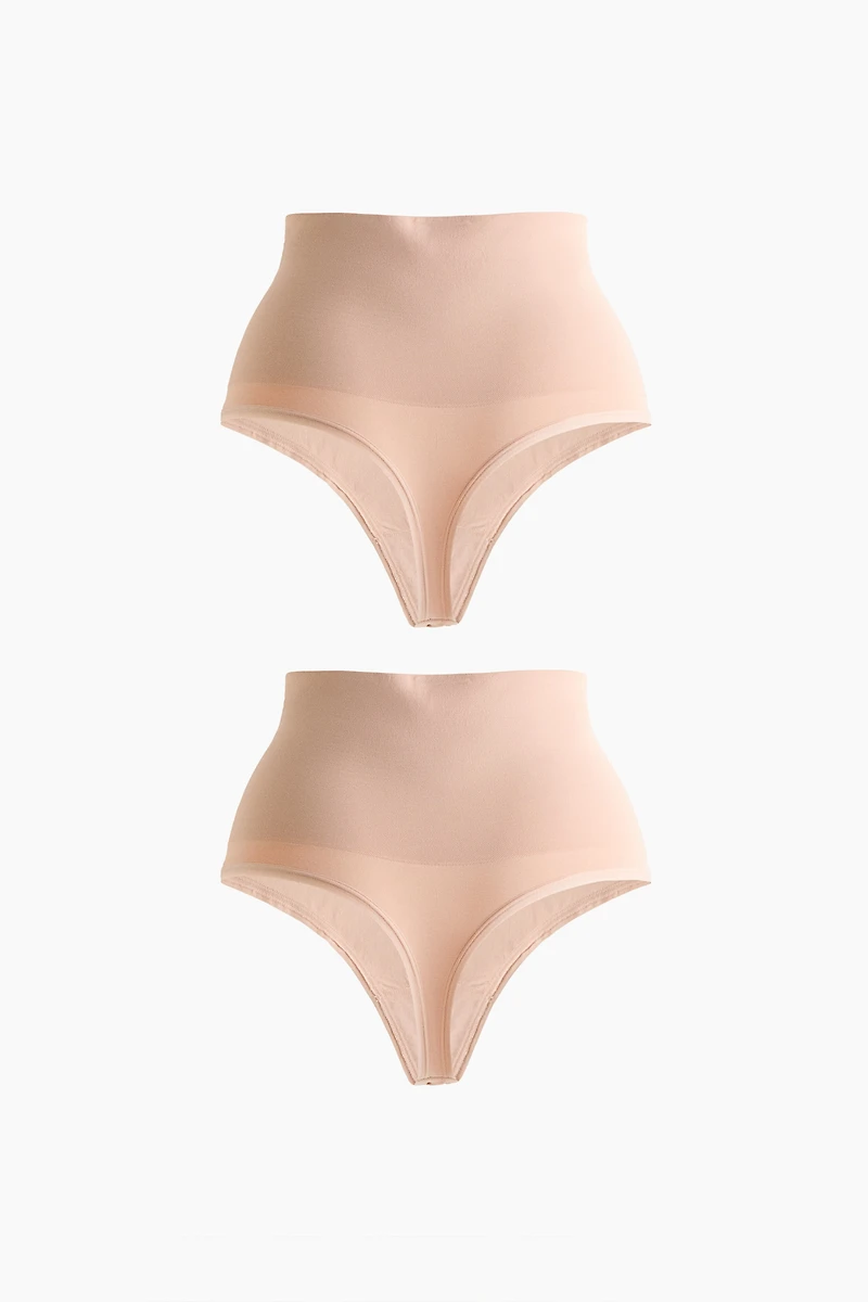 Lot de 2 culottes Thong légèrement sculptantes