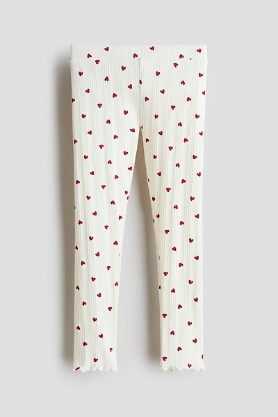 Legging en coton côtelé