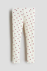 Legging en coton côtelé