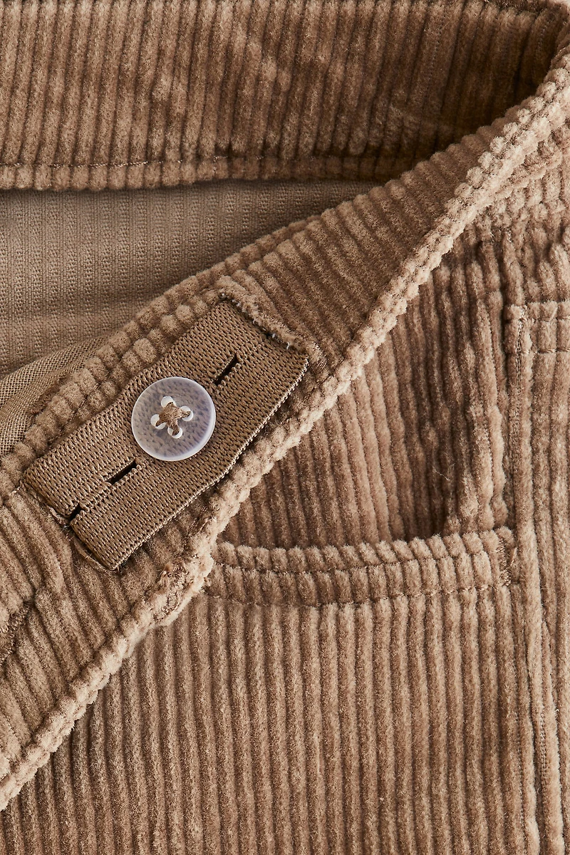 Pantalon large en velours de coton côtelé