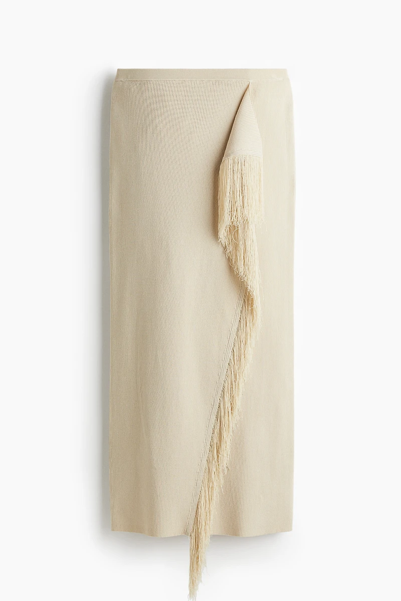 Fringe-Trimmed Skirt