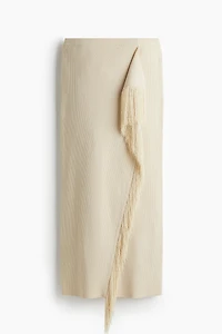 Fringe-Trimmed Skirt