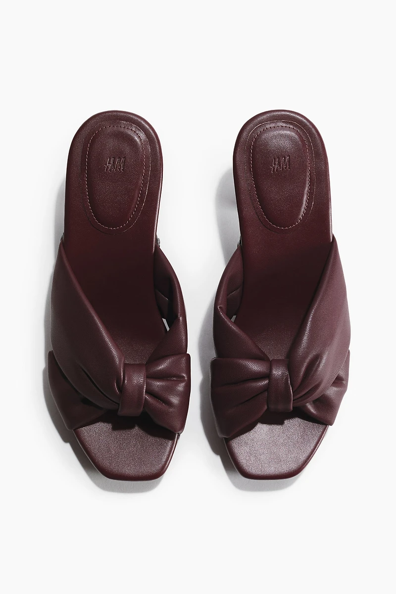 Heeled Clog-Look Sandals