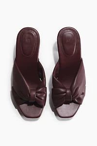Heeled Clog-Look Sandals