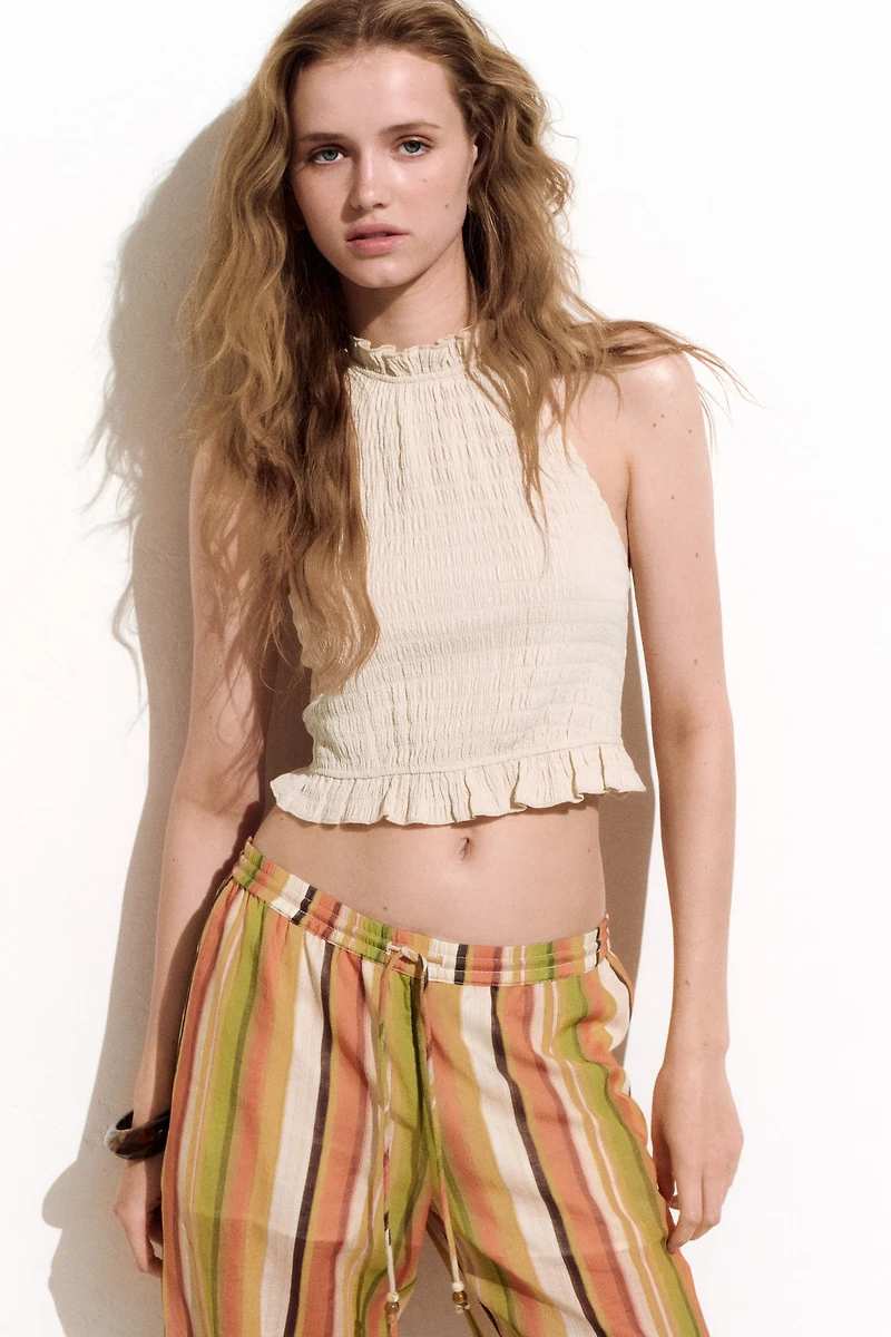 Textured Halterneck Top