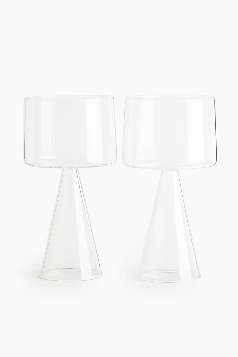 2-Pack Mouth-Blown Wine Glasses