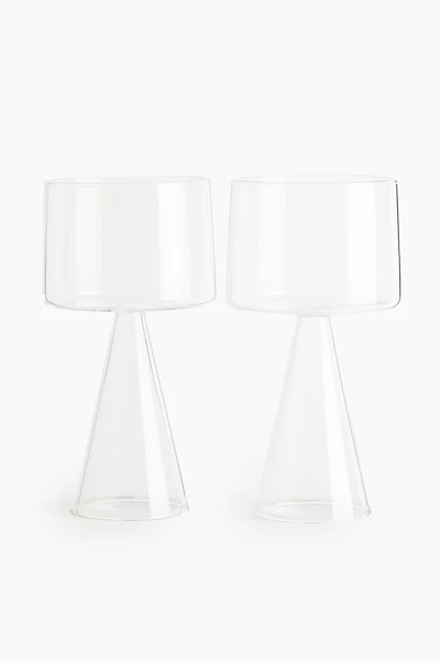 2-Pack Mouth-Blown Wine Glasses