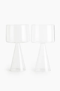 2-Pack Mouth-Blown Wine Glasses
