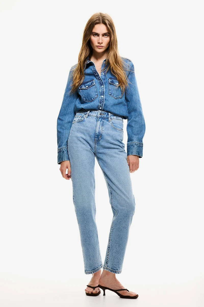Mom Slim-Fit High-Waist Ankle Jeans