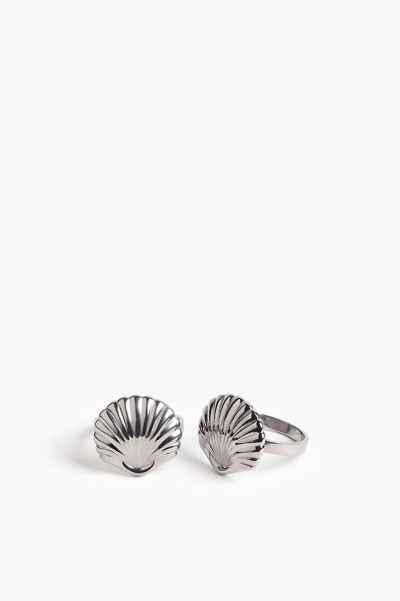 2-Pack Seashell-Shaped Napkin Rings