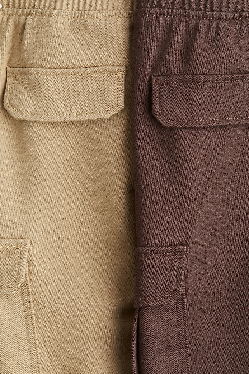 Lot de 2 pantalons jogging cargo