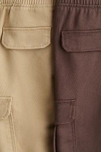 Lot de 2 pantalons jogging cargo