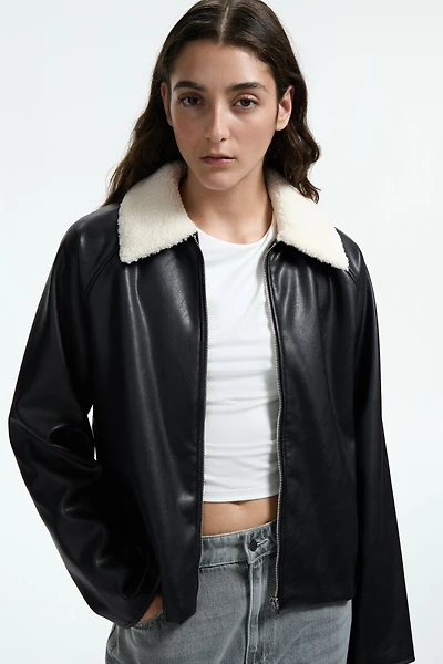 Jacket with Teddy Fleece Collar
